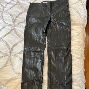 Calvin Klein black leather pants size 4